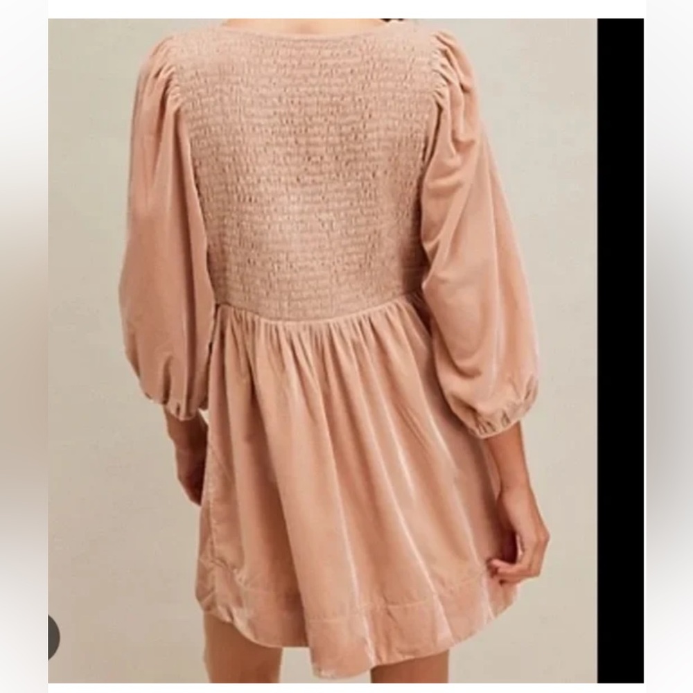 FREE PEOPLE Farrier Velvet Mini Dress -  NWOT Retail $128 - Picture 2 of 7